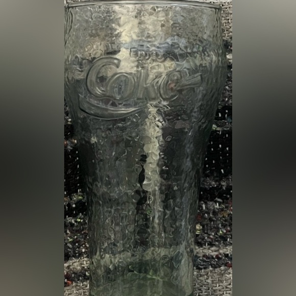 1980s Coca Cola Green    Vintage Antique Glass Cup Logo . - Picture 8 of 17